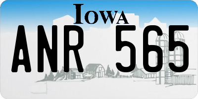 IA license plate ANR565