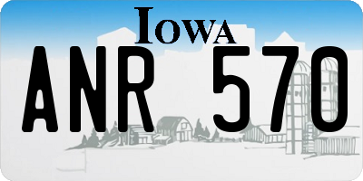 IA license plate ANR570