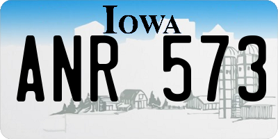 IA license plate ANR573