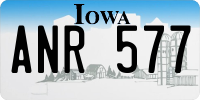 IA license plate ANR577