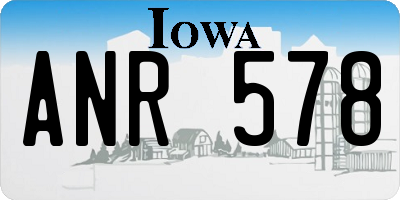 IA license plate ANR578