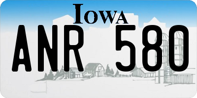 IA license plate ANR580