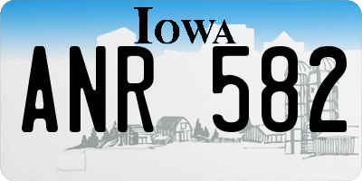 IA license plate ANR582
