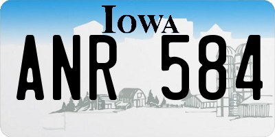 IA license plate ANR584