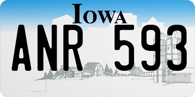 IA license plate ANR593