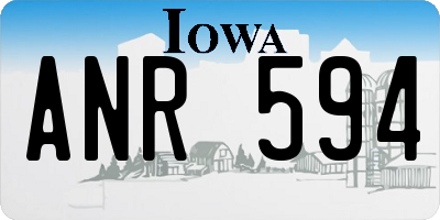 IA license plate ANR594