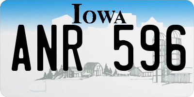IA license plate ANR596