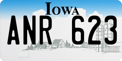 IA license plate ANR623