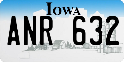 IA license plate ANR632