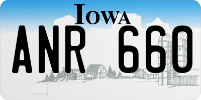 IA license plate ANR660