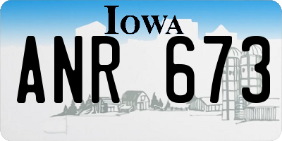 IA license plate ANR673