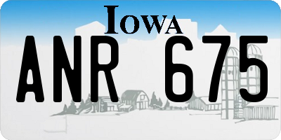 IA license plate ANR675