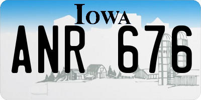 IA license plate ANR676