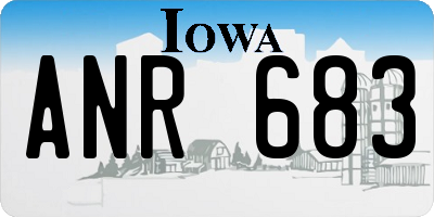 IA license plate ANR683