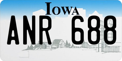 IA license plate ANR688