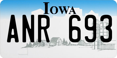 IA license plate ANR693