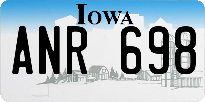 IA license plate ANR698