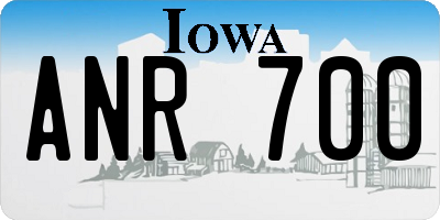 IA license plate ANR700