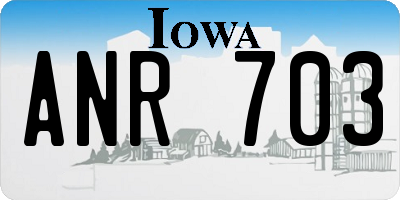 IA license plate ANR703