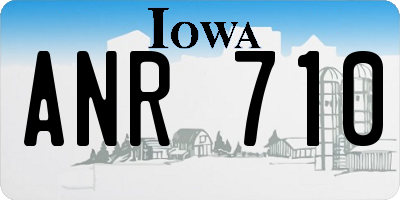 IA license plate ANR710