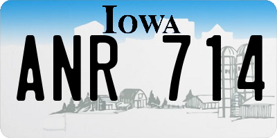 IA license plate ANR714