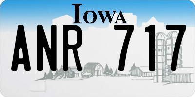 IA license plate ANR717