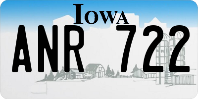 IA license plate ANR722