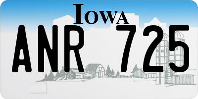 IA license plate ANR725