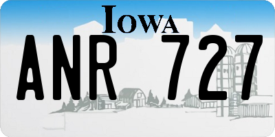 IA license plate ANR727