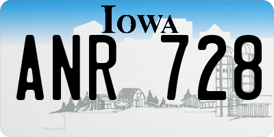 IA license plate ANR728