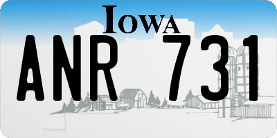 IA license plate ANR731
