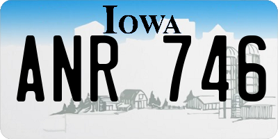 IA license plate ANR746
