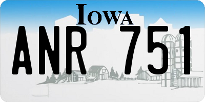 IA license plate ANR751