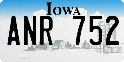 IA license plate ANR752