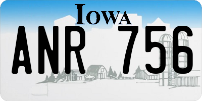 IA license plate ANR756
