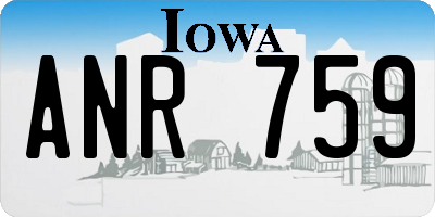 IA license plate ANR759