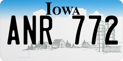 IA license plate ANR772