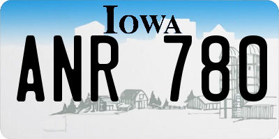 IA license plate ANR780