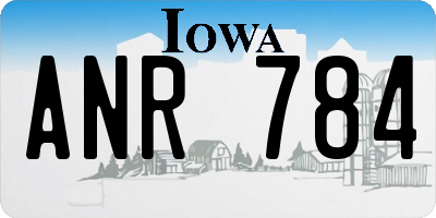 IA license plate ANR784