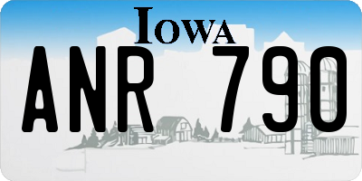 IA license plate ANR790