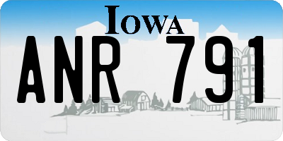 IA license plate ANR791