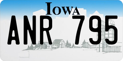 IA license plate ANR795