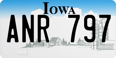 IA license plate ANR797