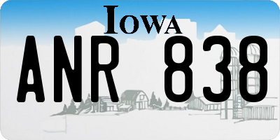 IA license plate ANR838