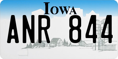 IA license plate ANR844