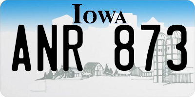 IA license plate ANR873