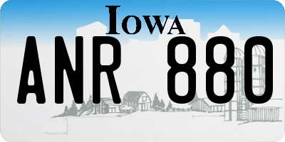 IA license plate ANR880