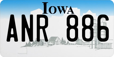 IA license plate ANR886