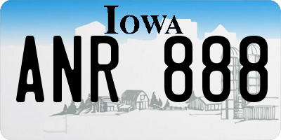 IA license plate ANR888