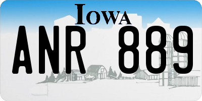 IA license plate ANR889
